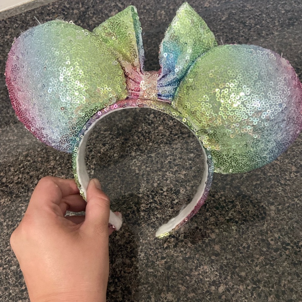 Pastel colored Minnie Ears. Originally ordered from Etsy. - Picture 2 of 2